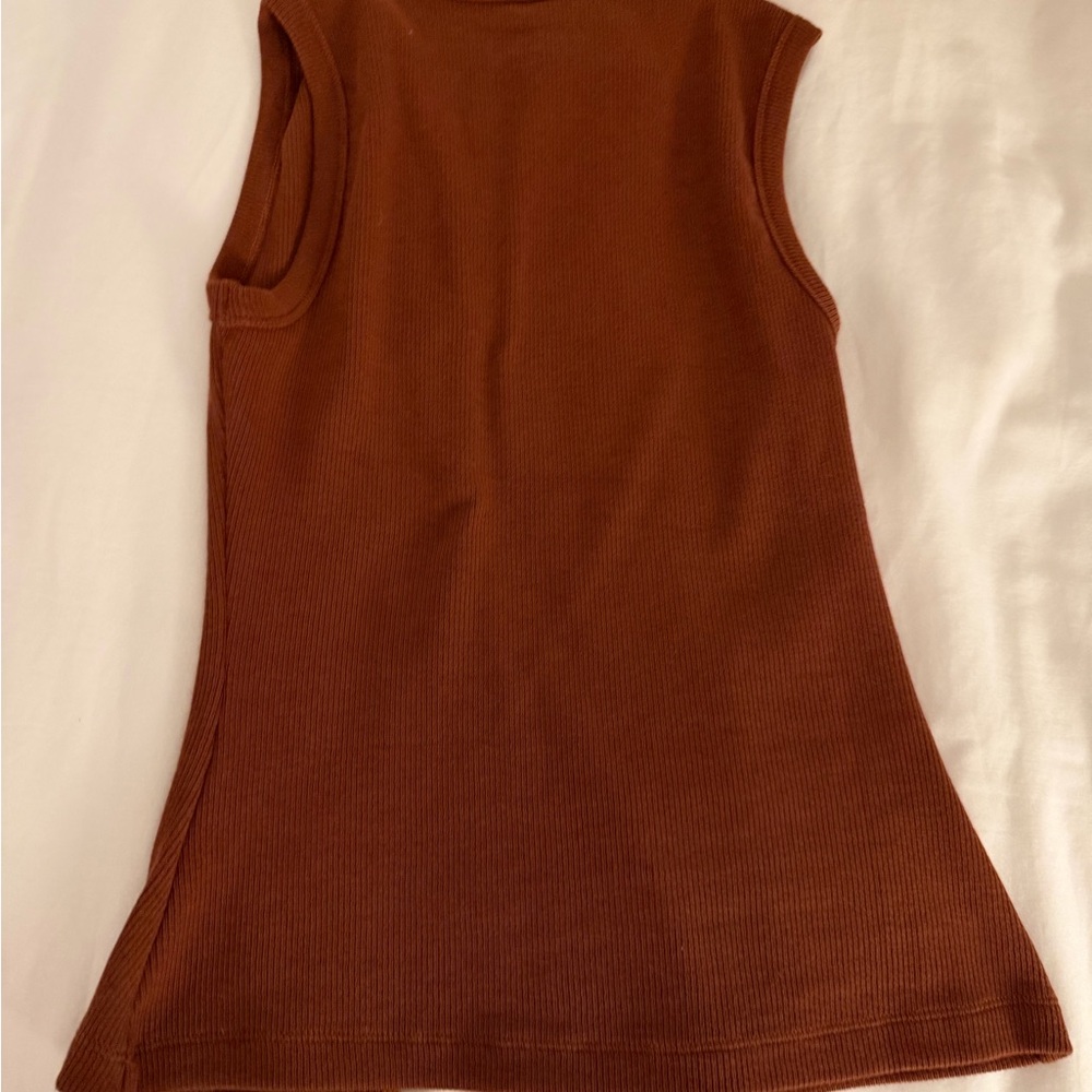 Kookai Women's Tan Button-Up Tank Top - Picture 5 of 6